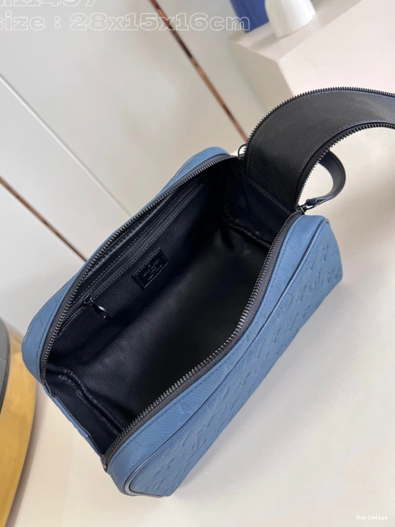 Cheap bag-23*13*12CM VUITTON DOPP KIT LOUIS LOCKER 0807